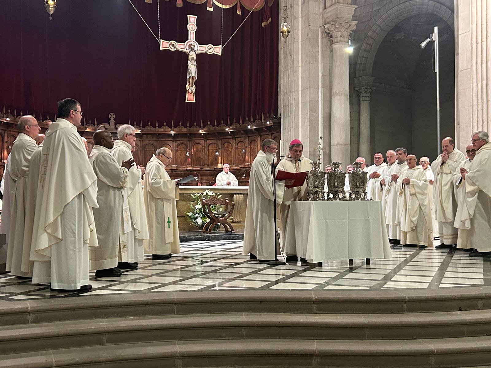 Celebració de la Missa Crismal amb els bisbes Daniel, Joan i Salvador