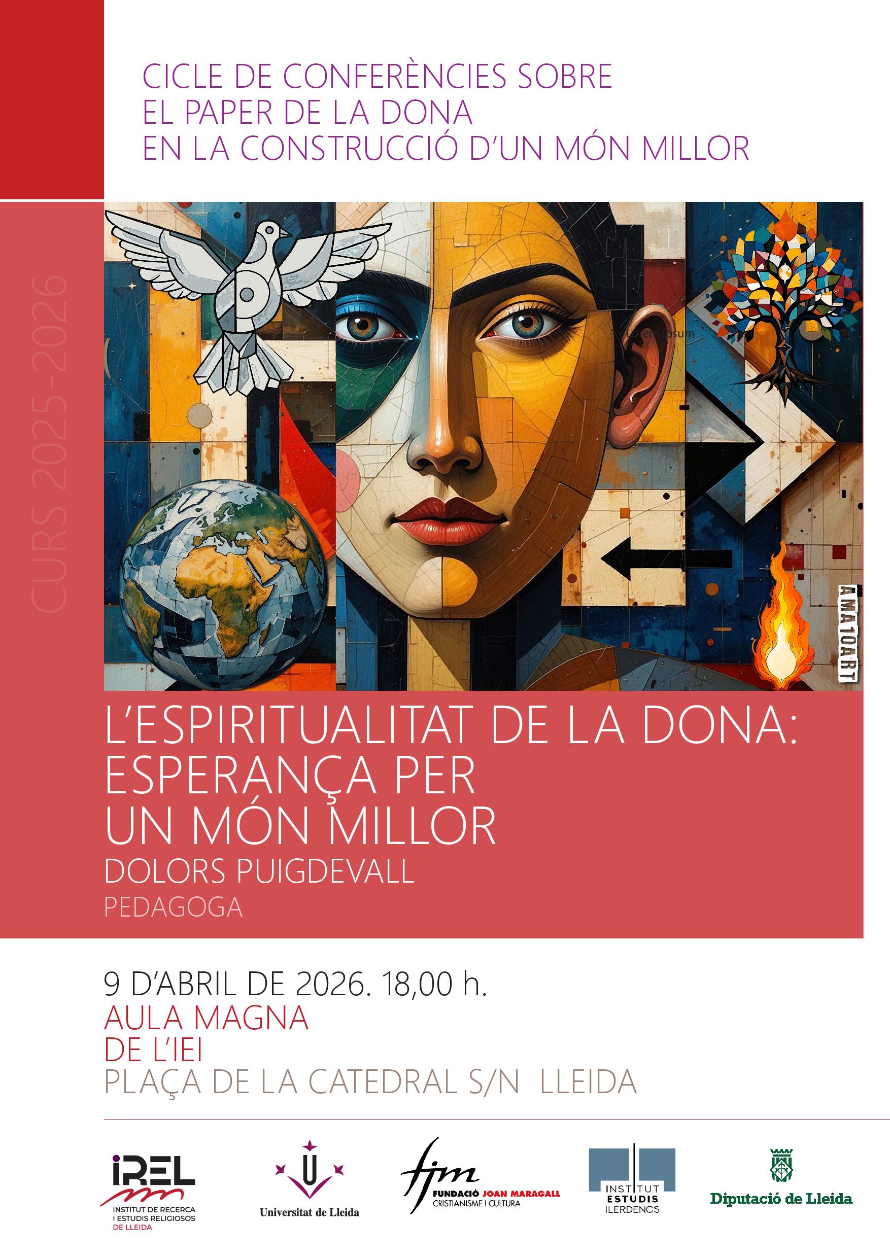 Conferència de l'IREL sobre l’espiritualitat de la dona el 9 d'abril a l'IEI
