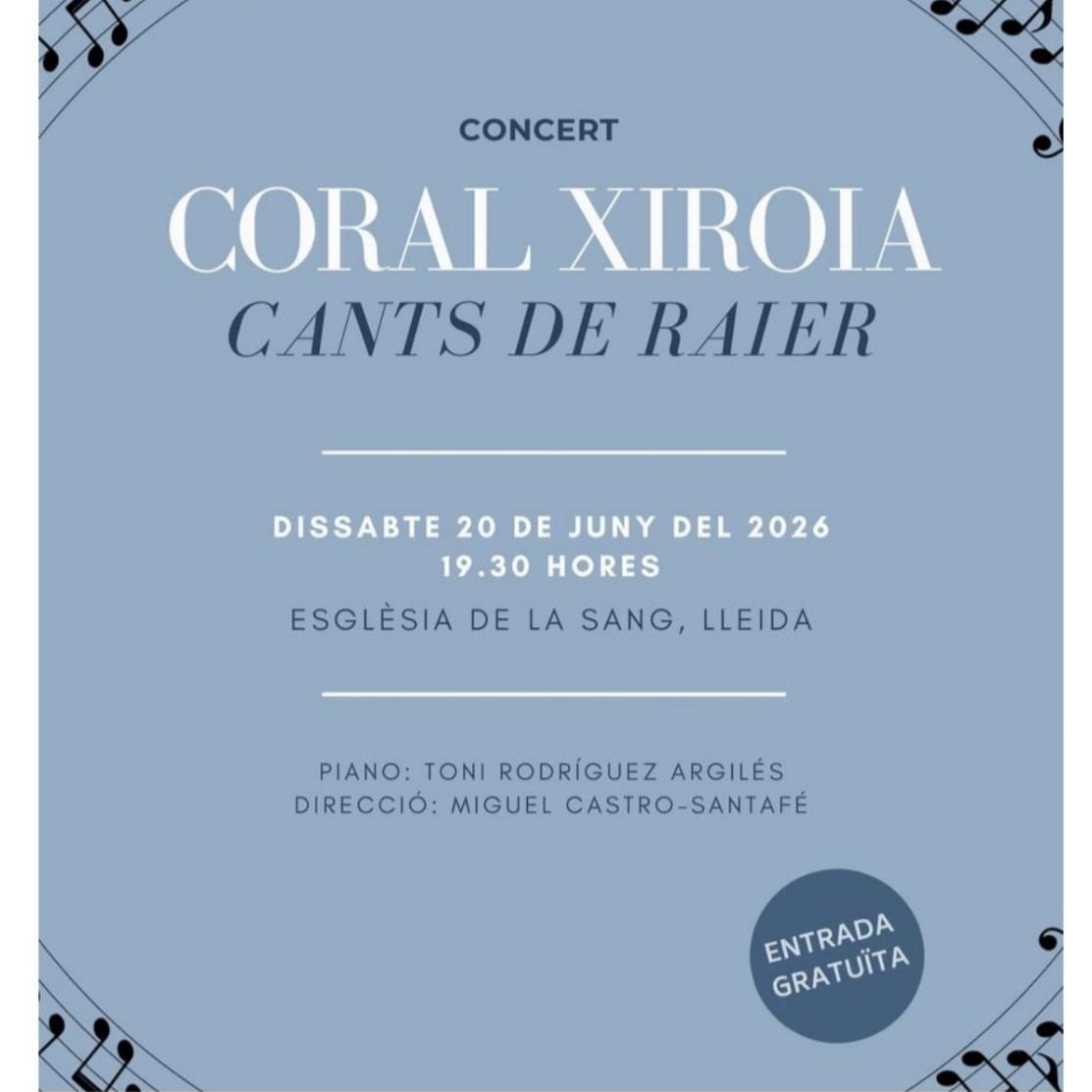 Concert Coral Xiroia | Cants de Raier