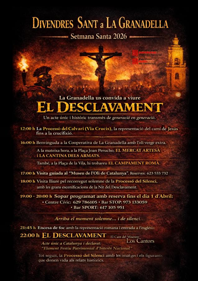 La Granadella, a punt pel Desclavament aquest Divendres Sant