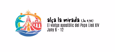Alça la mirada el lema i el logotip de la visita de Lleó XIV a Espanya